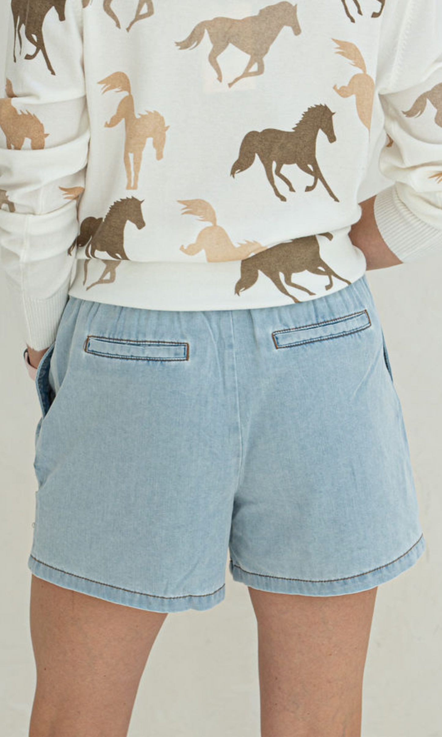 Embellished Denim Shorts