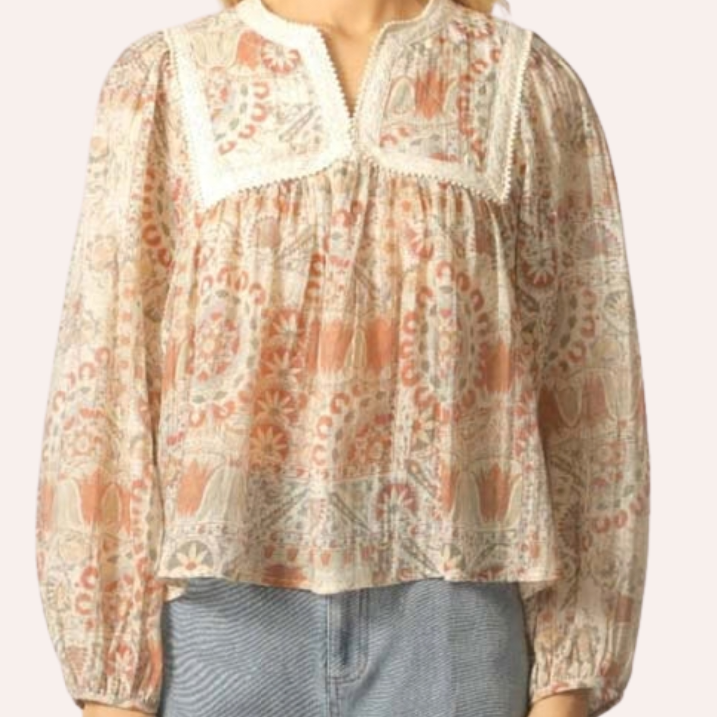 Paisley Peasant Blouse