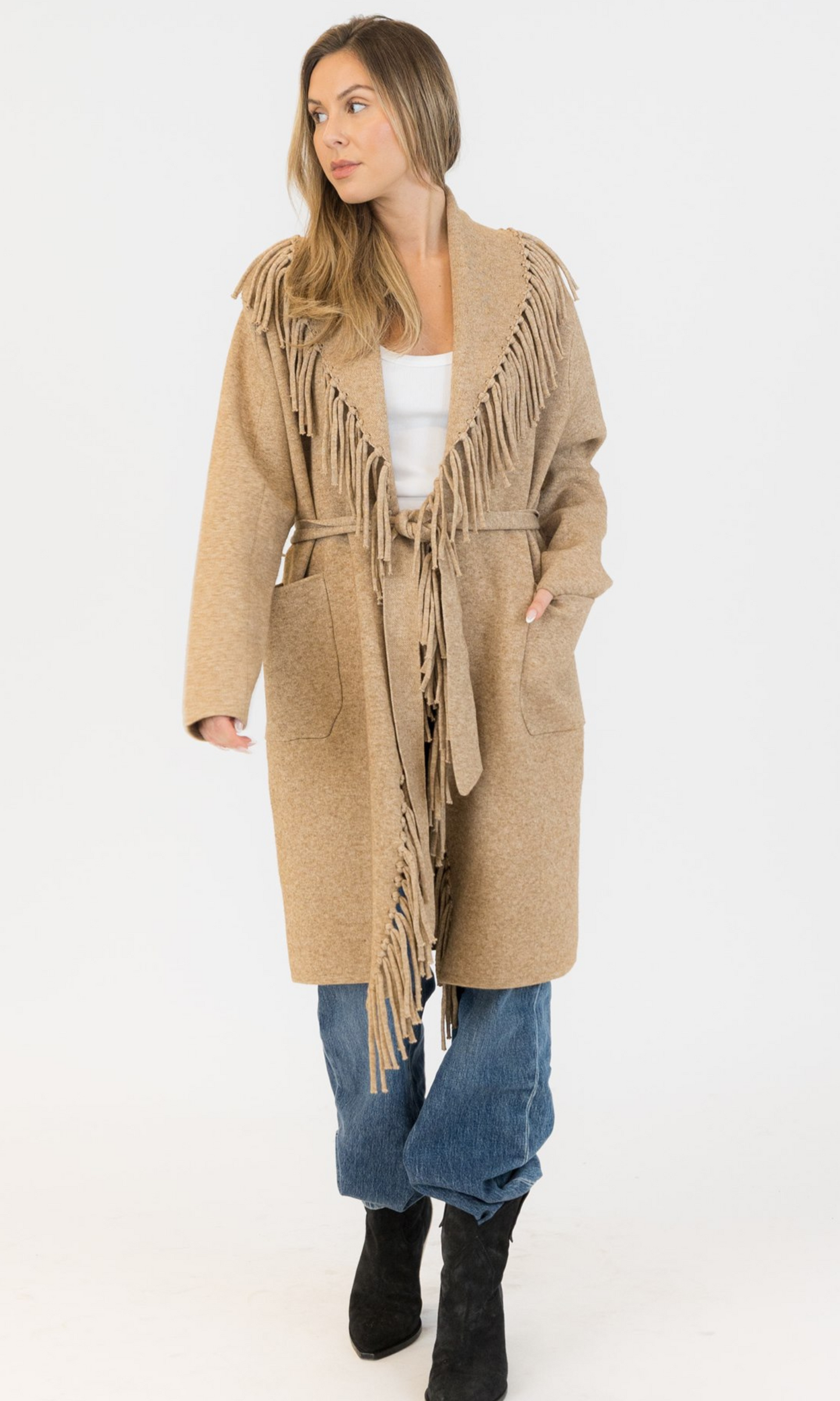 Ziggy Fringe Coatigan