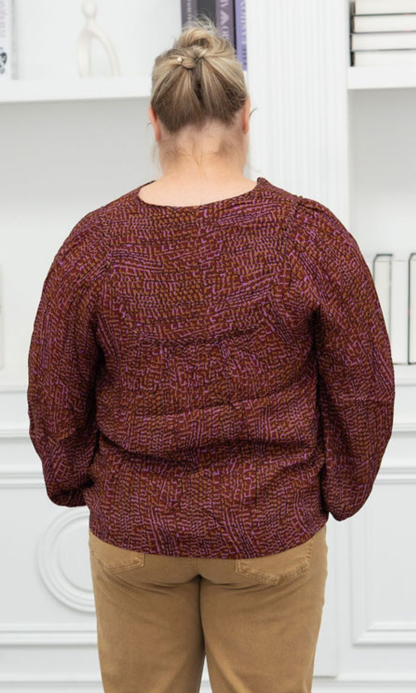 Crimson Mosaic Blouse