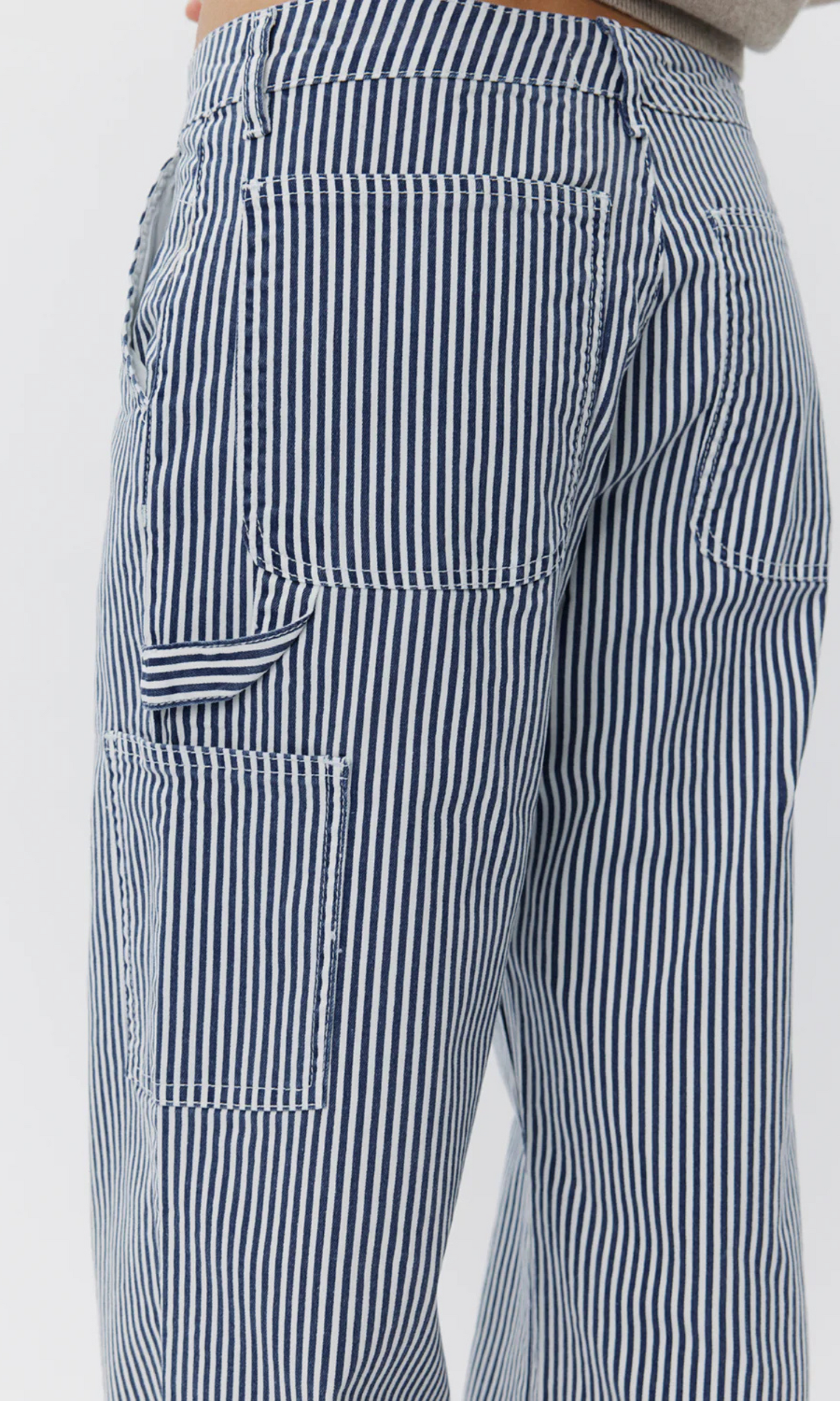 Gitte Trousers - Dark Blue Striped
