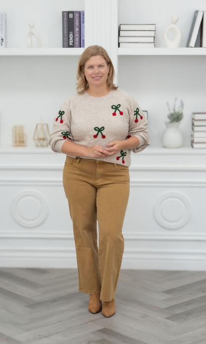 Charlotte High Rise Wide Leg - Caramel