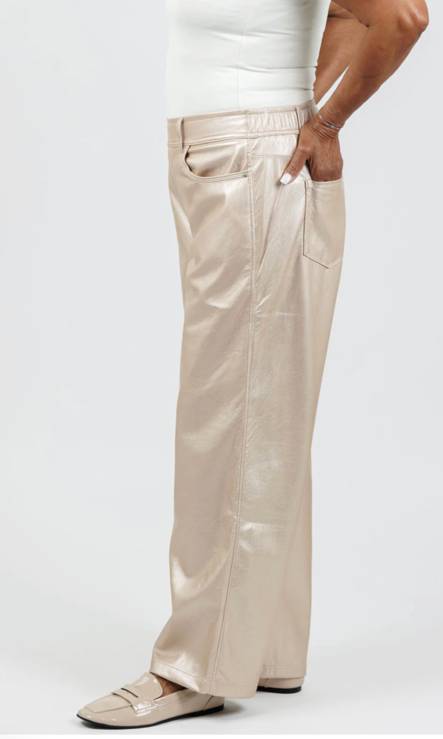 Morela Pant - Metallic Pearl
