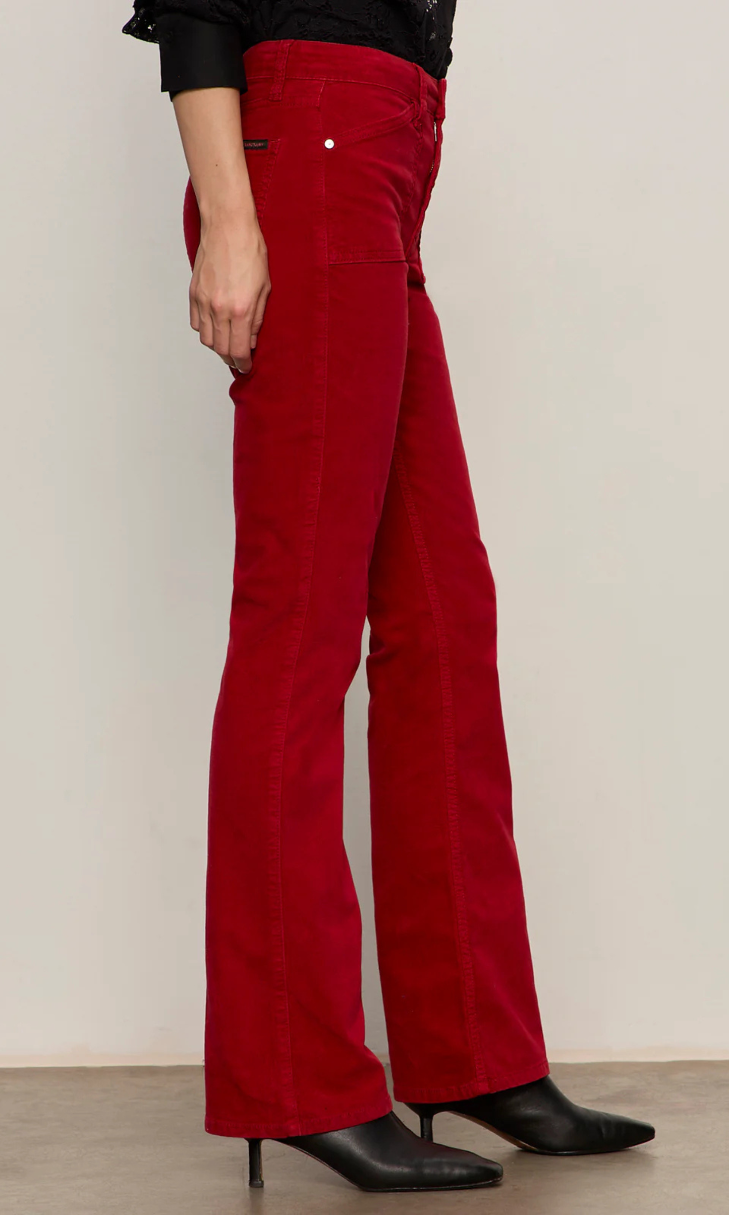 Velveteen Brook Bootcut (Cherry Lacquer)