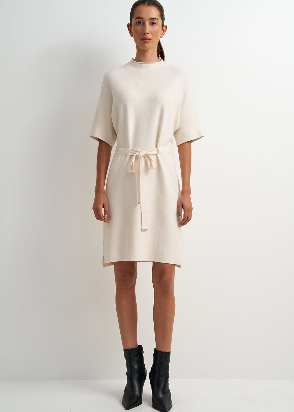 Camille Belted Knit Dress