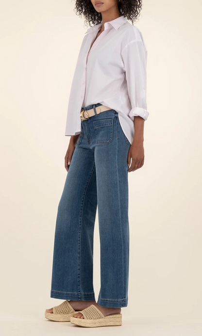 Meg High Rise Wide Leg W/ Patch Pockets Regular Hem - Loyal