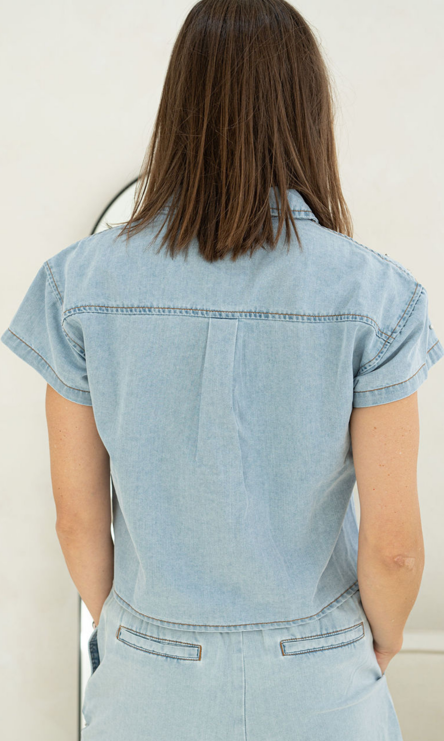 Embellished Denim Shirt