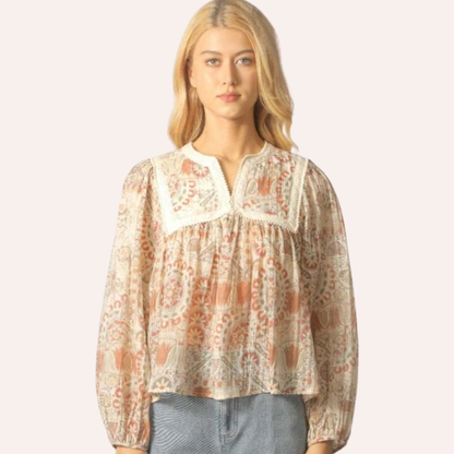 Paisley Peasant Blouse