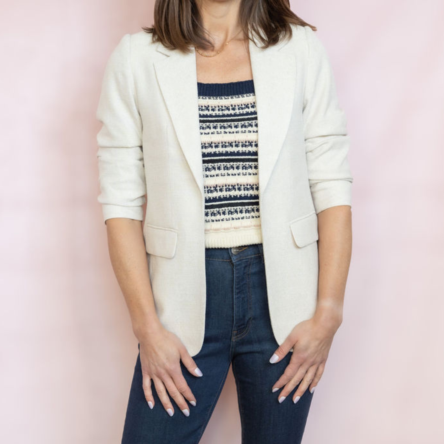 Linen Look Blazer