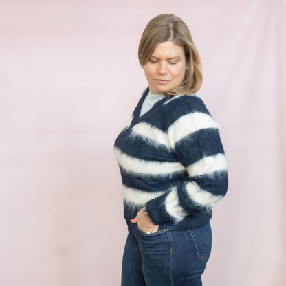 Navy Striped Sweater