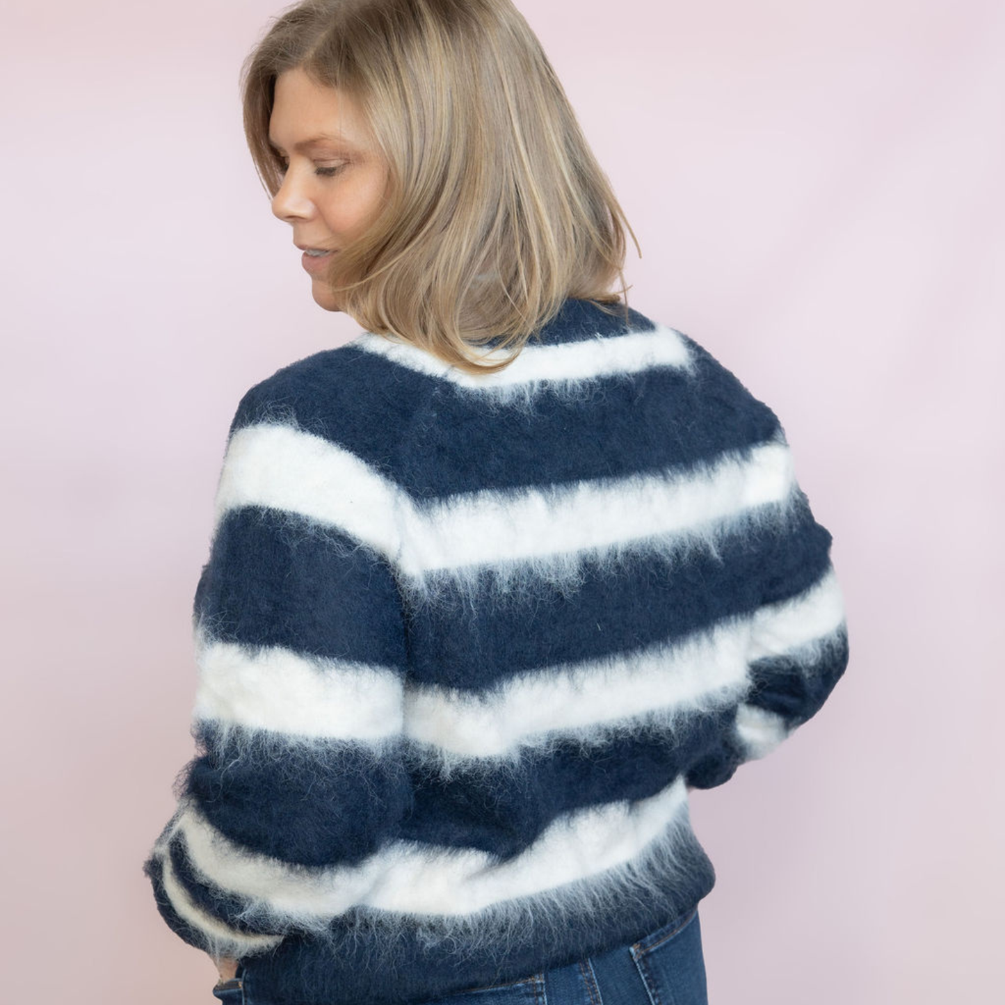 Navy Striped Sweater