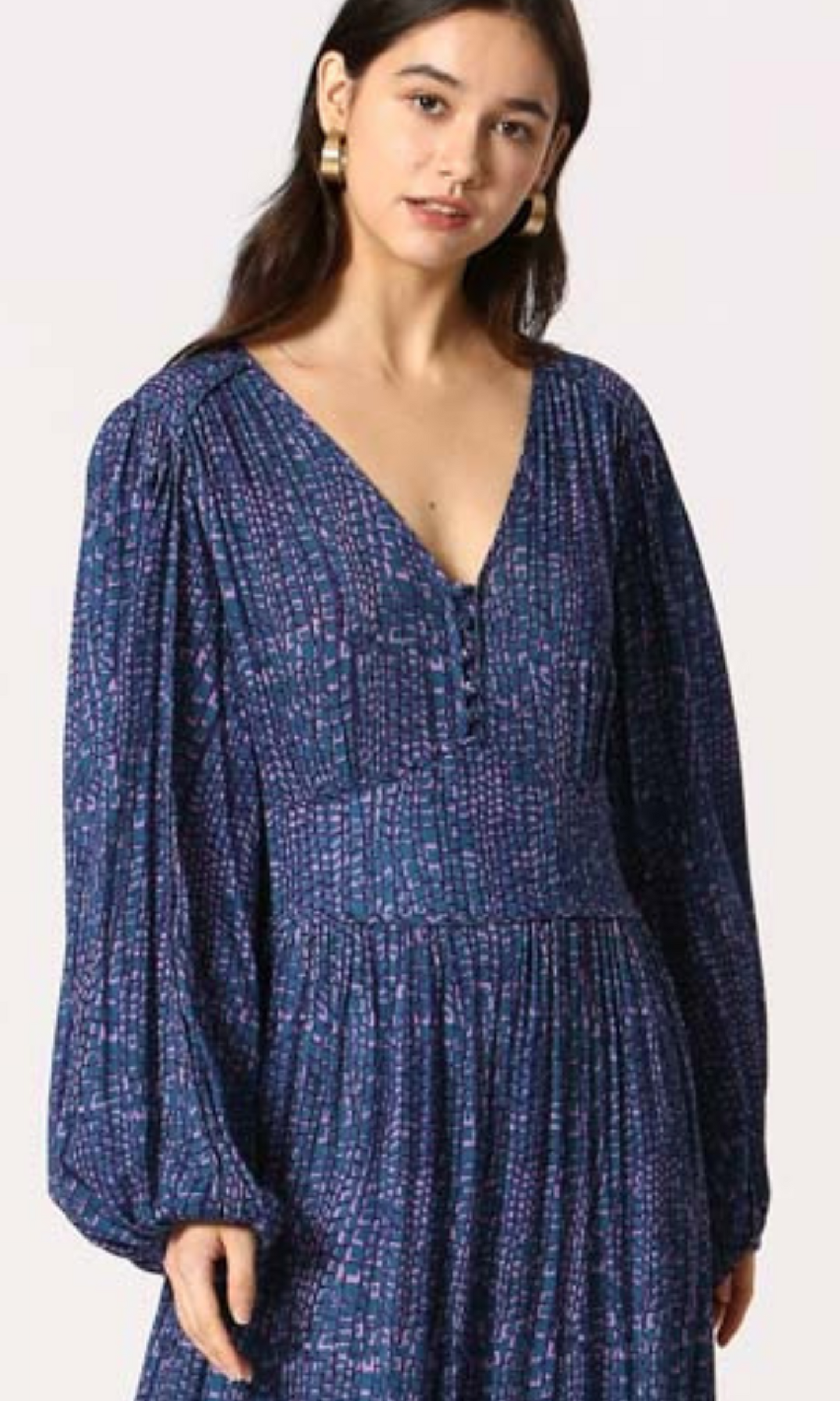 Indigo Mosaic Maxi Dress