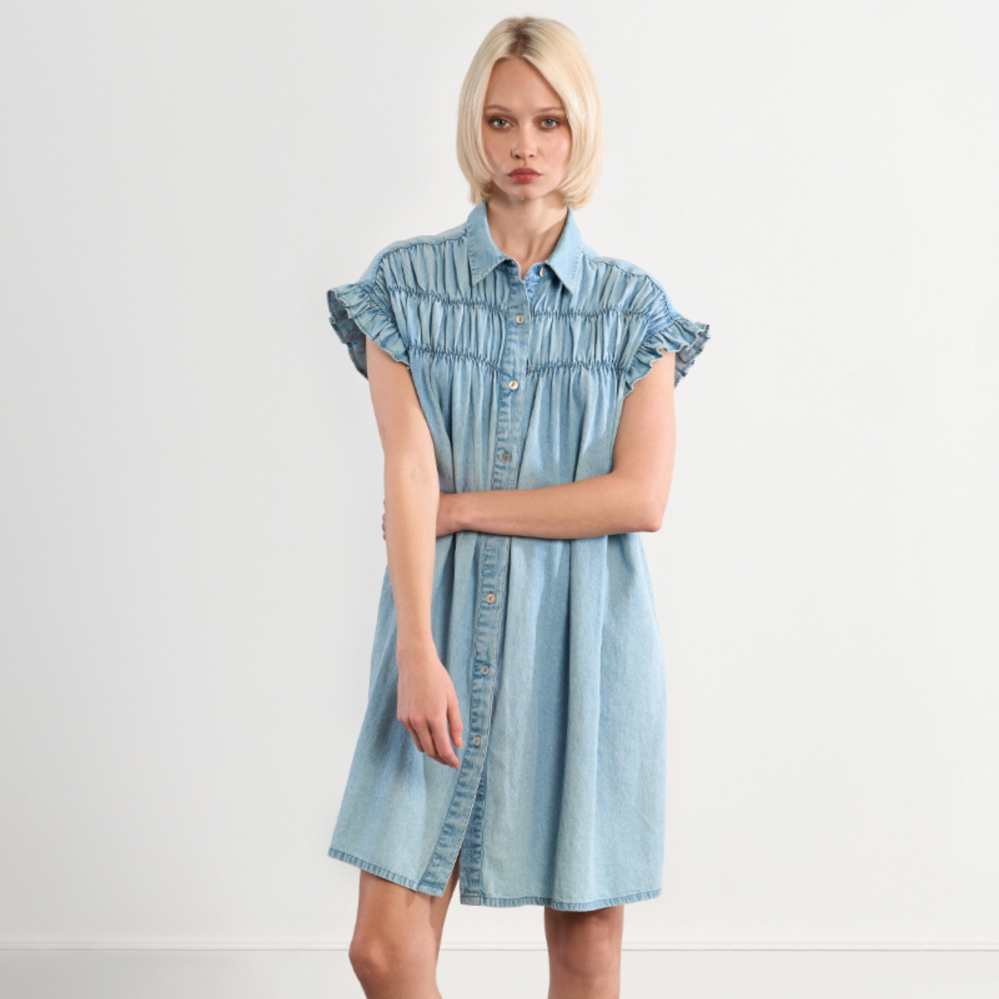 Prairie Denim Shirt Dress