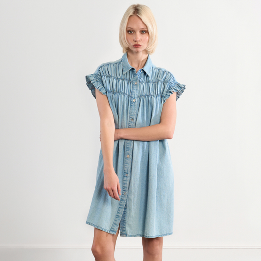 Prairie Denim Shirt Dress