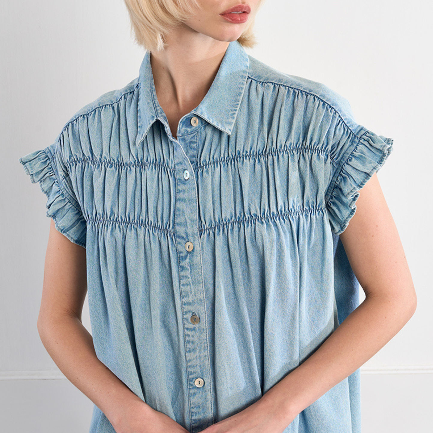 Prairie Denim Shirt Dress