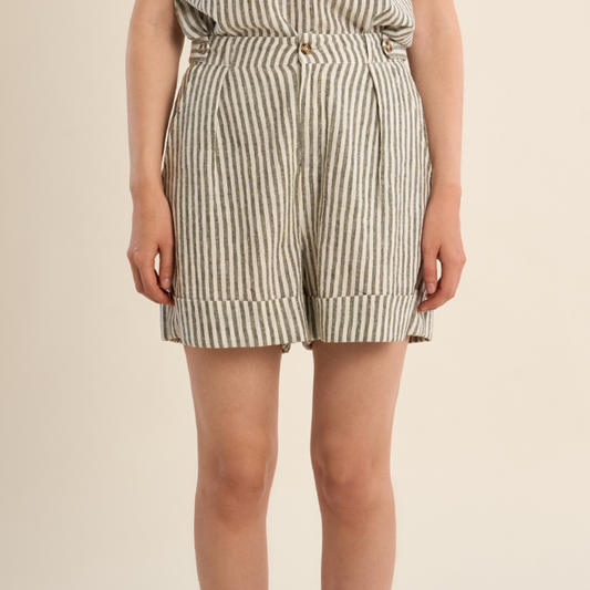 Tailored Striped Shorts