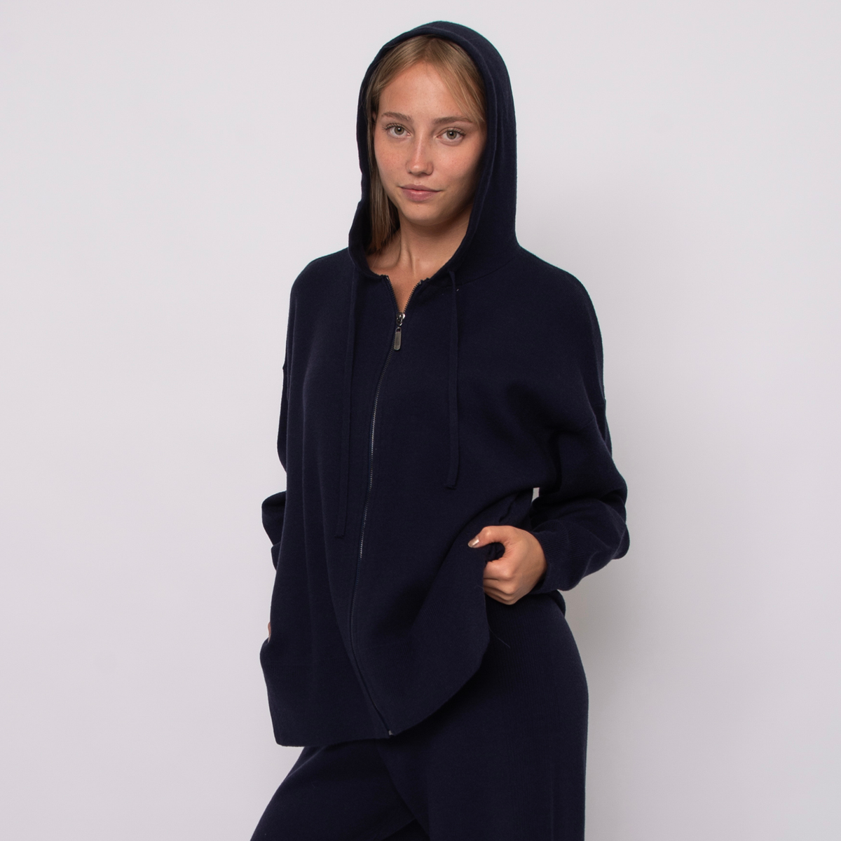 Ametrine Zip-Up Hooded Sweater