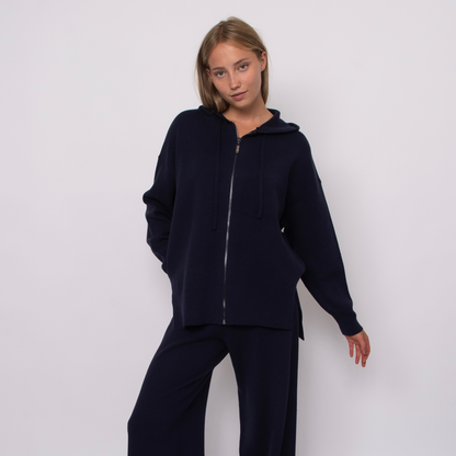 Ametrine Zip-Up Hooded Sweater