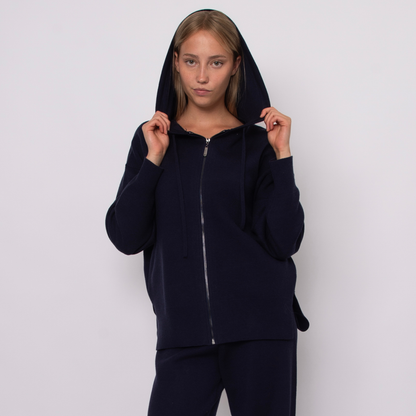 Ametrine Zip-Up Hooded Sweater