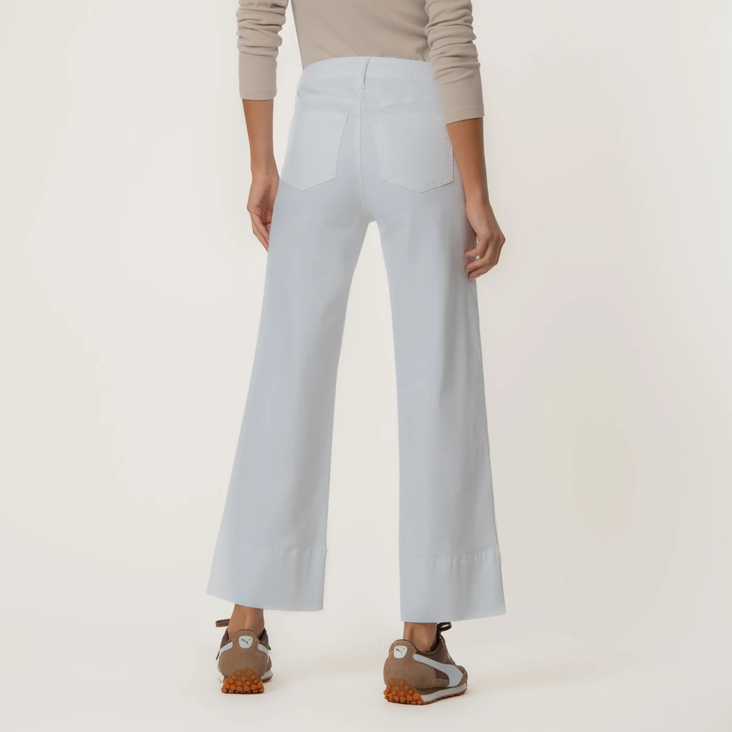 Meg High Rise Wide Leg - Optic White