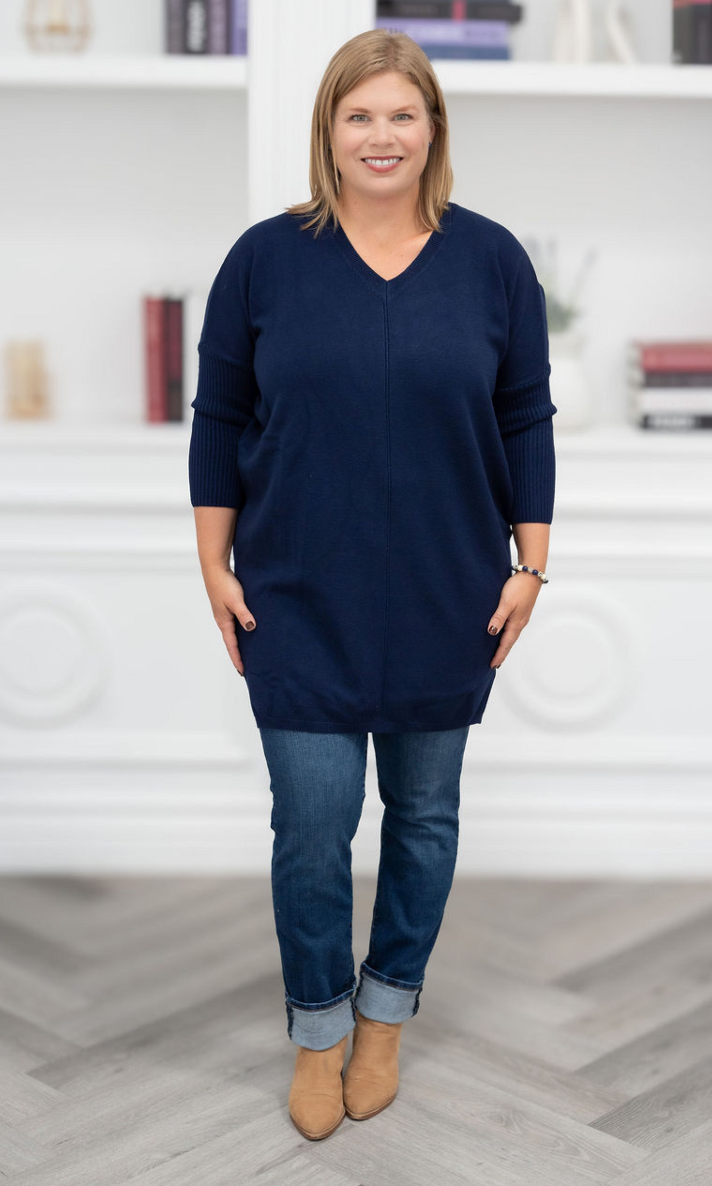 Knit Tunic w/ Rib Sleeves