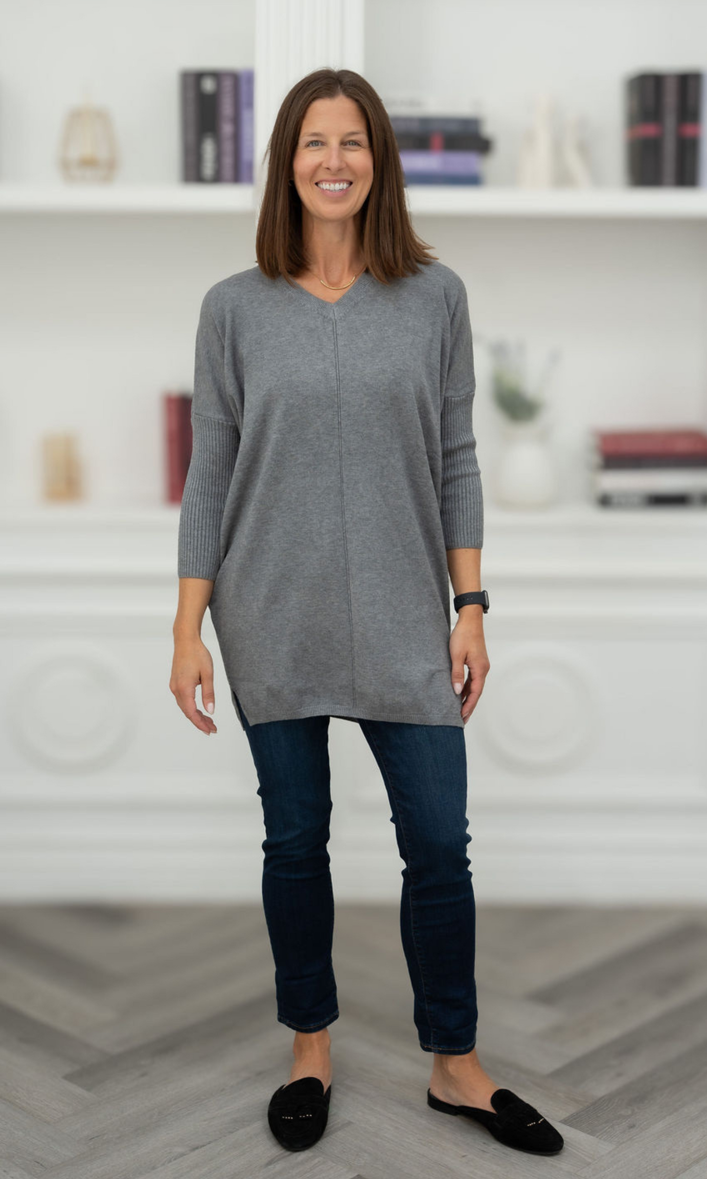 Knit Tunic w/ Rib Sleeves