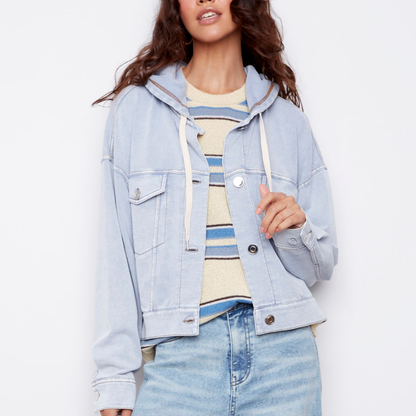 Sarana Denim Look Hooded Jacket