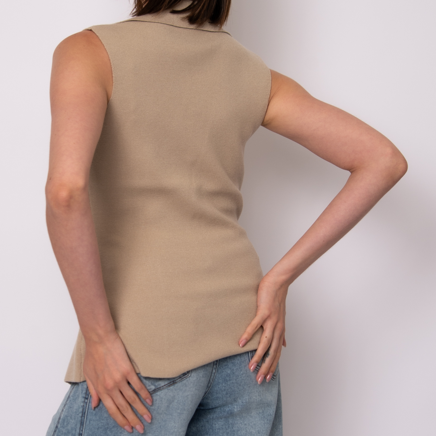 Mahalia Sleeveless Lapel Vest