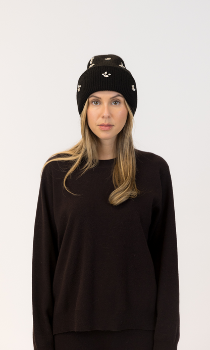 Crystal Beanie Hat & Mitten Set