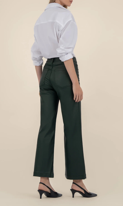Meg Coated High Rise Wide Leg Jeans