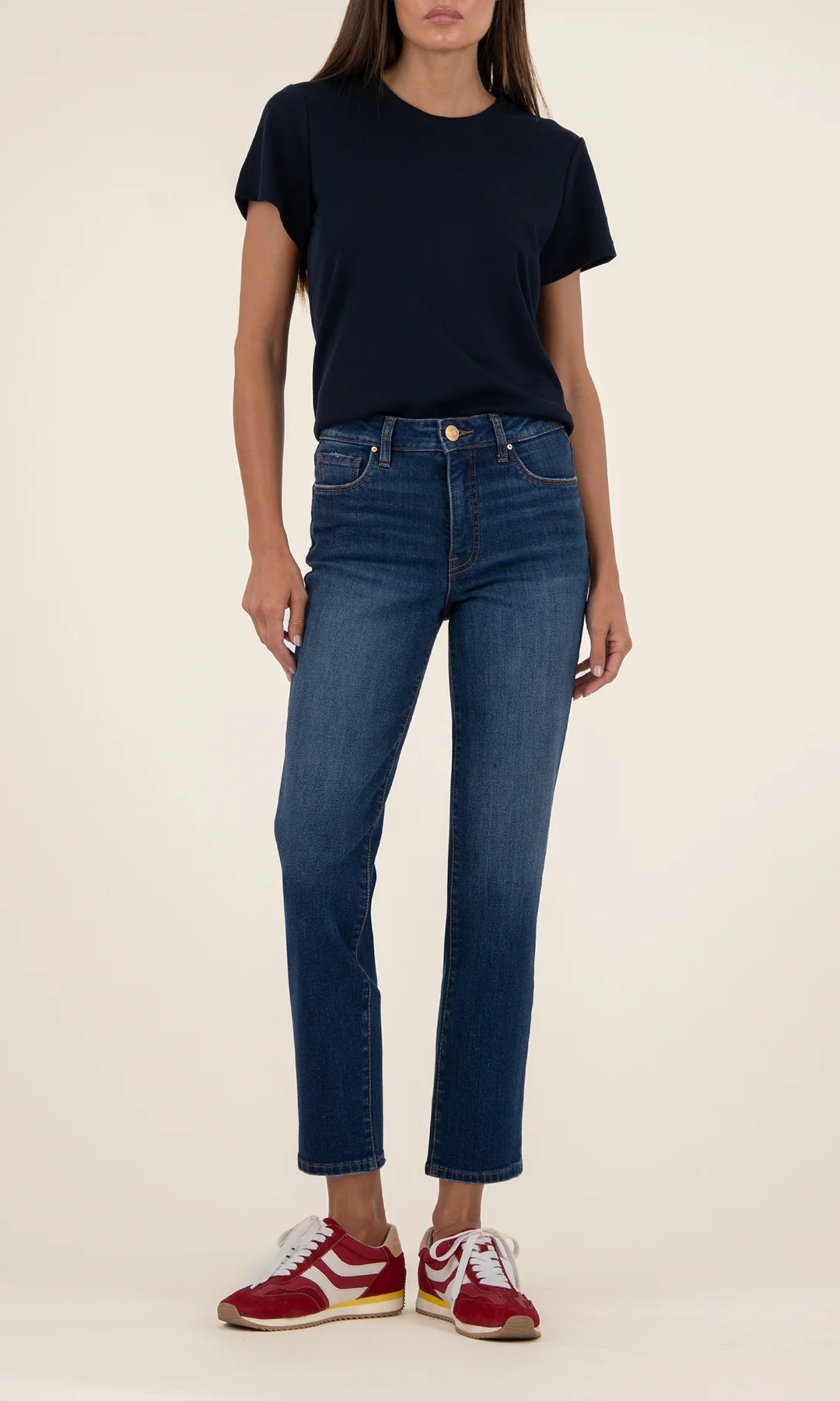 Reese High Rise Ankle Straight Jeans