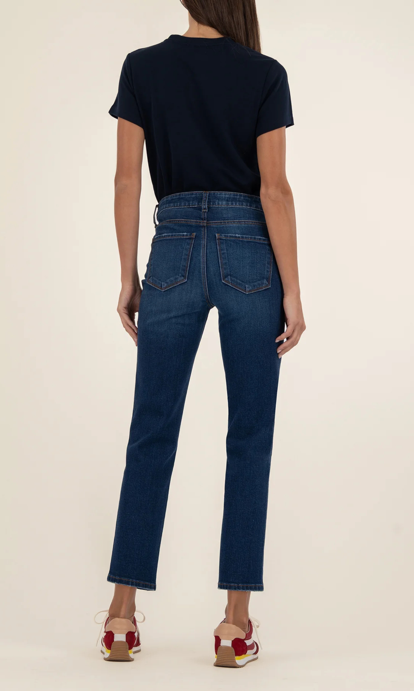 Reese High Rise Ankle Straight Jeans