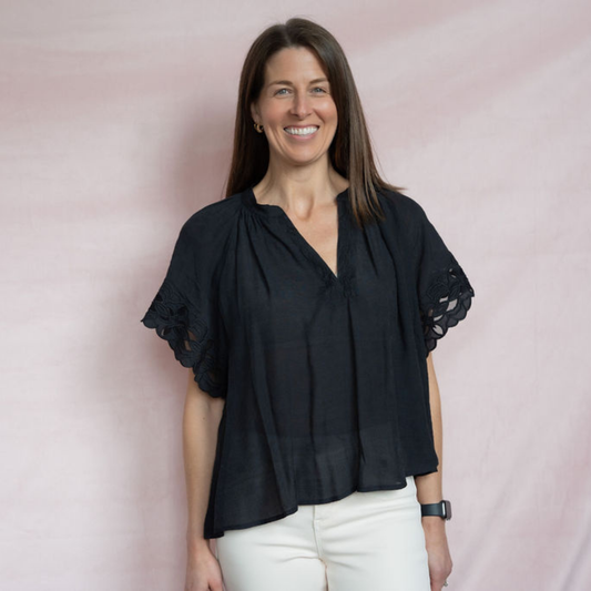 Whisper Lace V-Neck Blouse