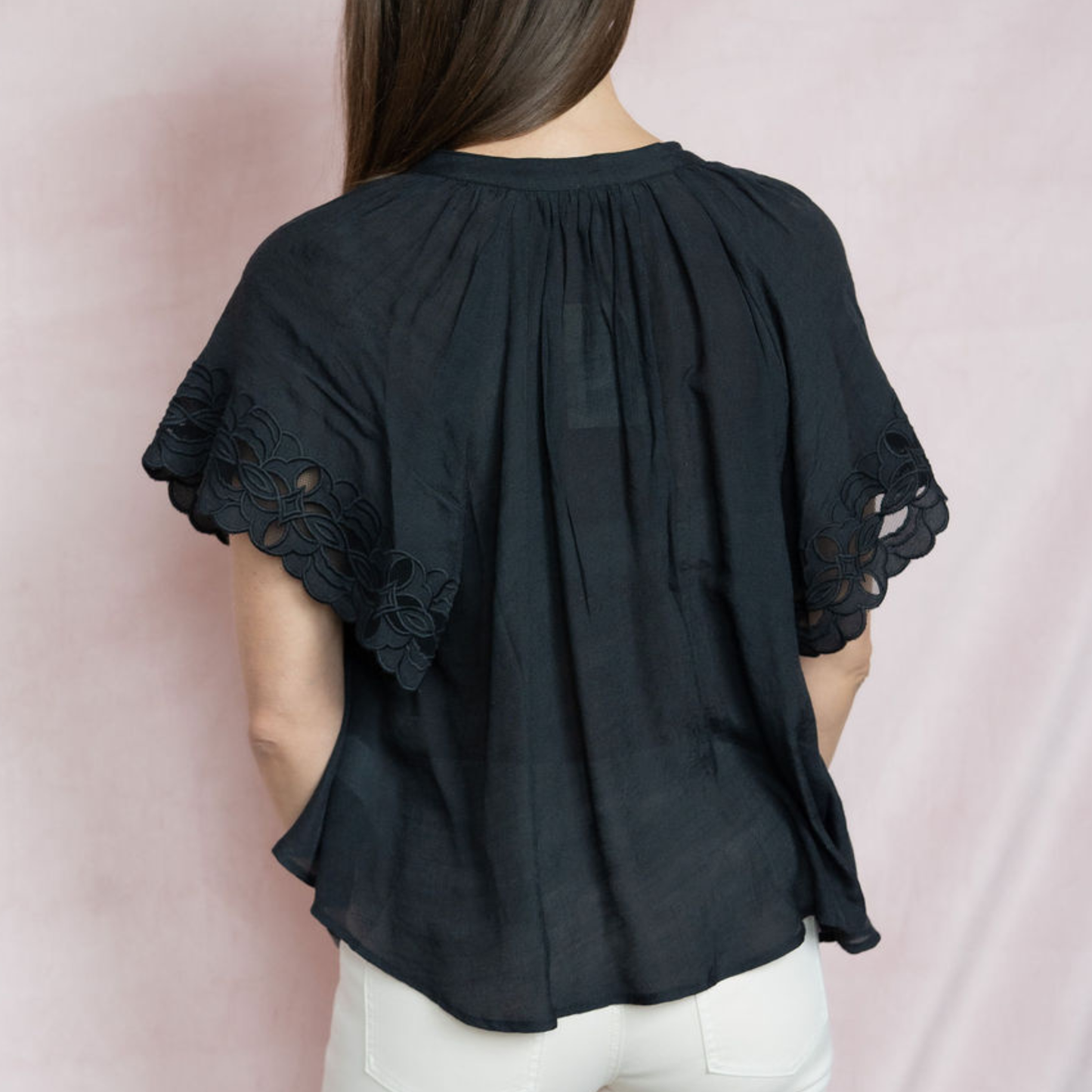 Whisper Lace V-Neck Blouse