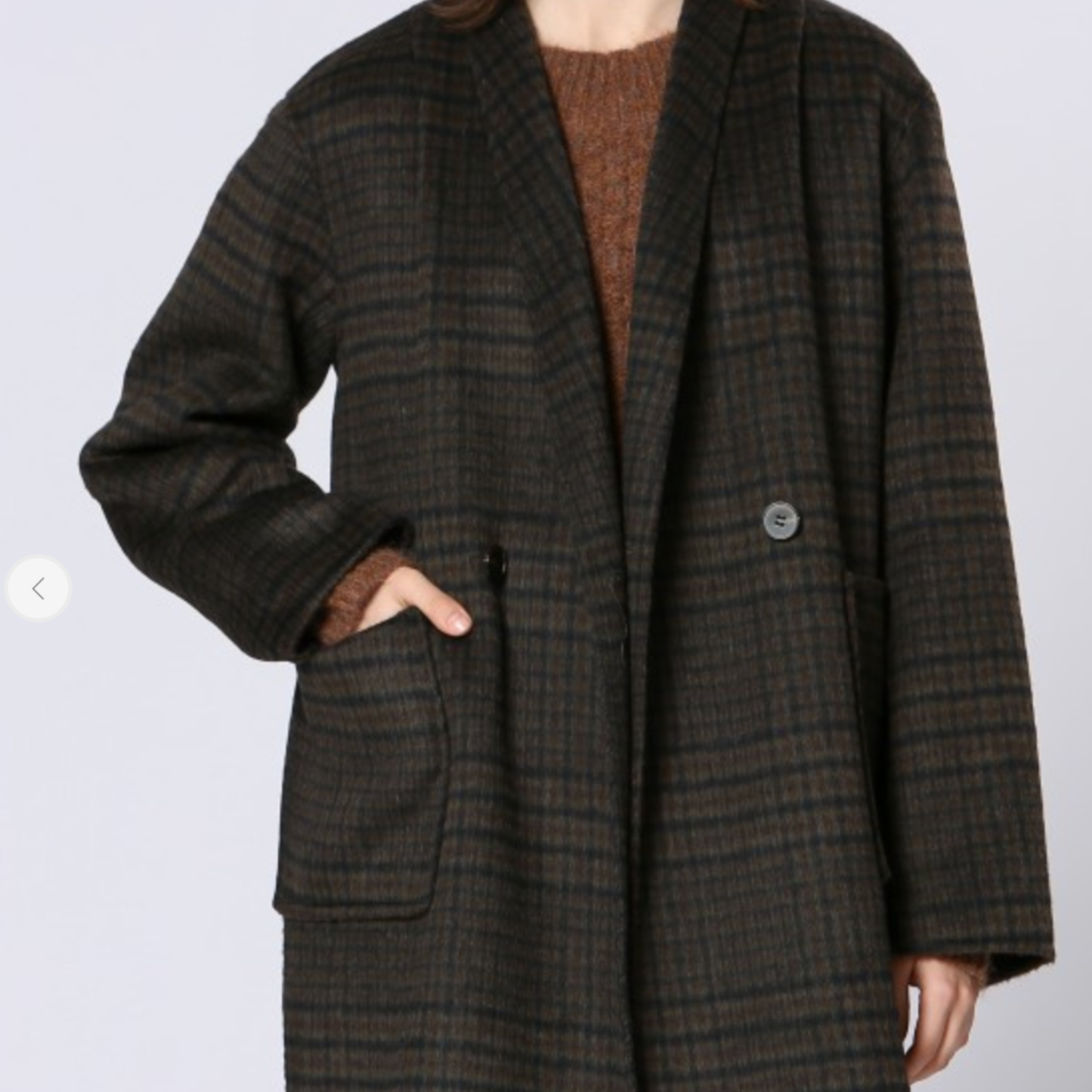 Belted Checked Coat