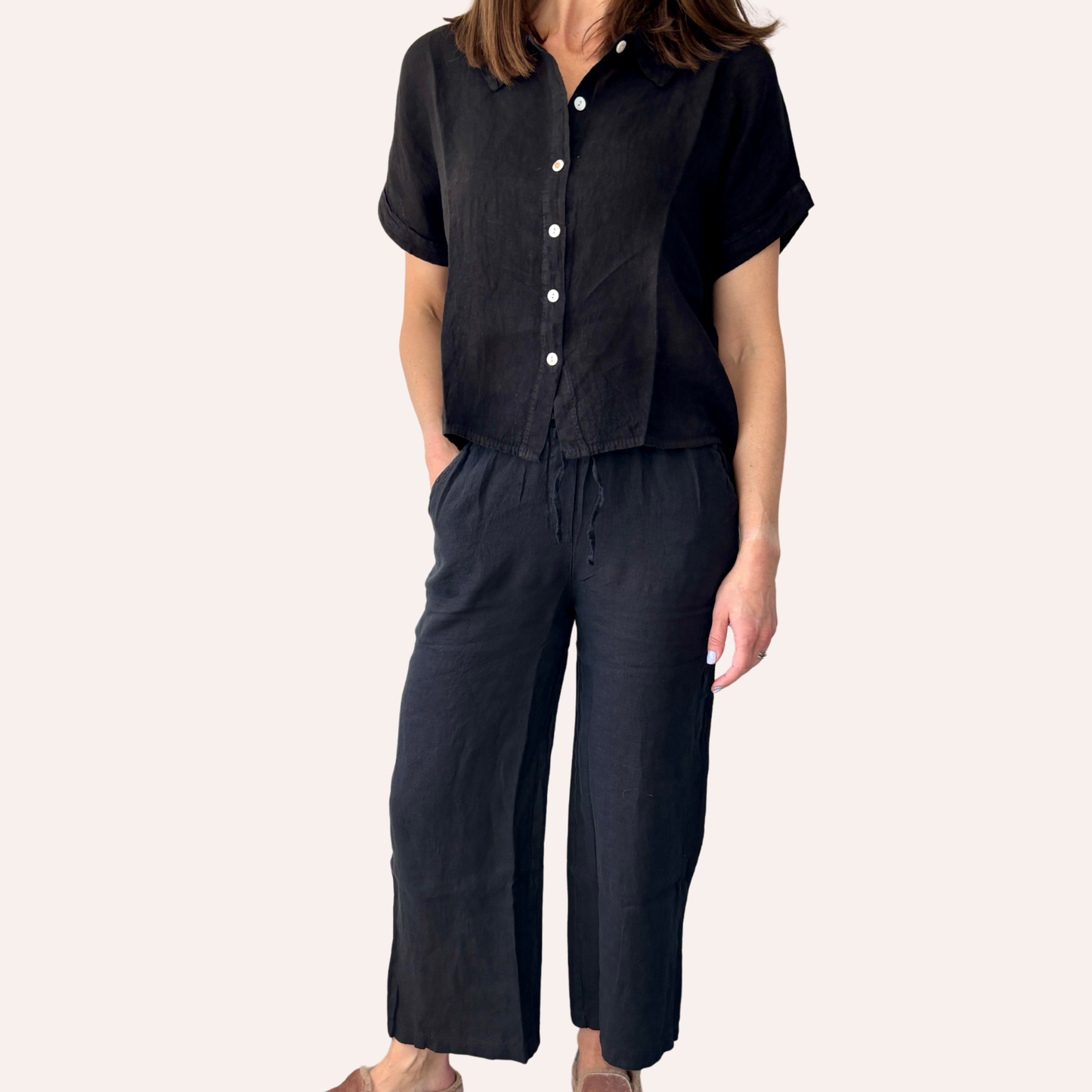 La Vita Lino (2 Pc. Set) - Black or Navy