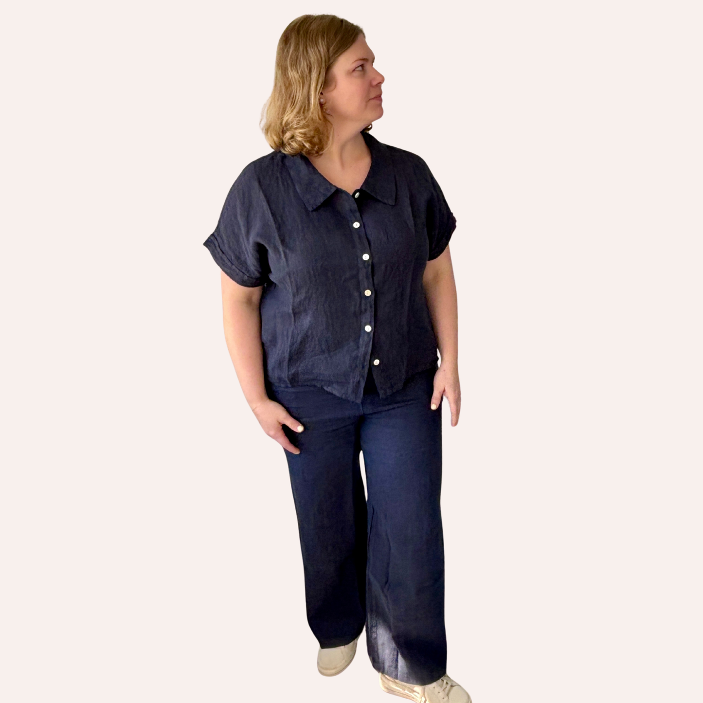 La Vita Lino (2 Pc. Set) - Black or Navy