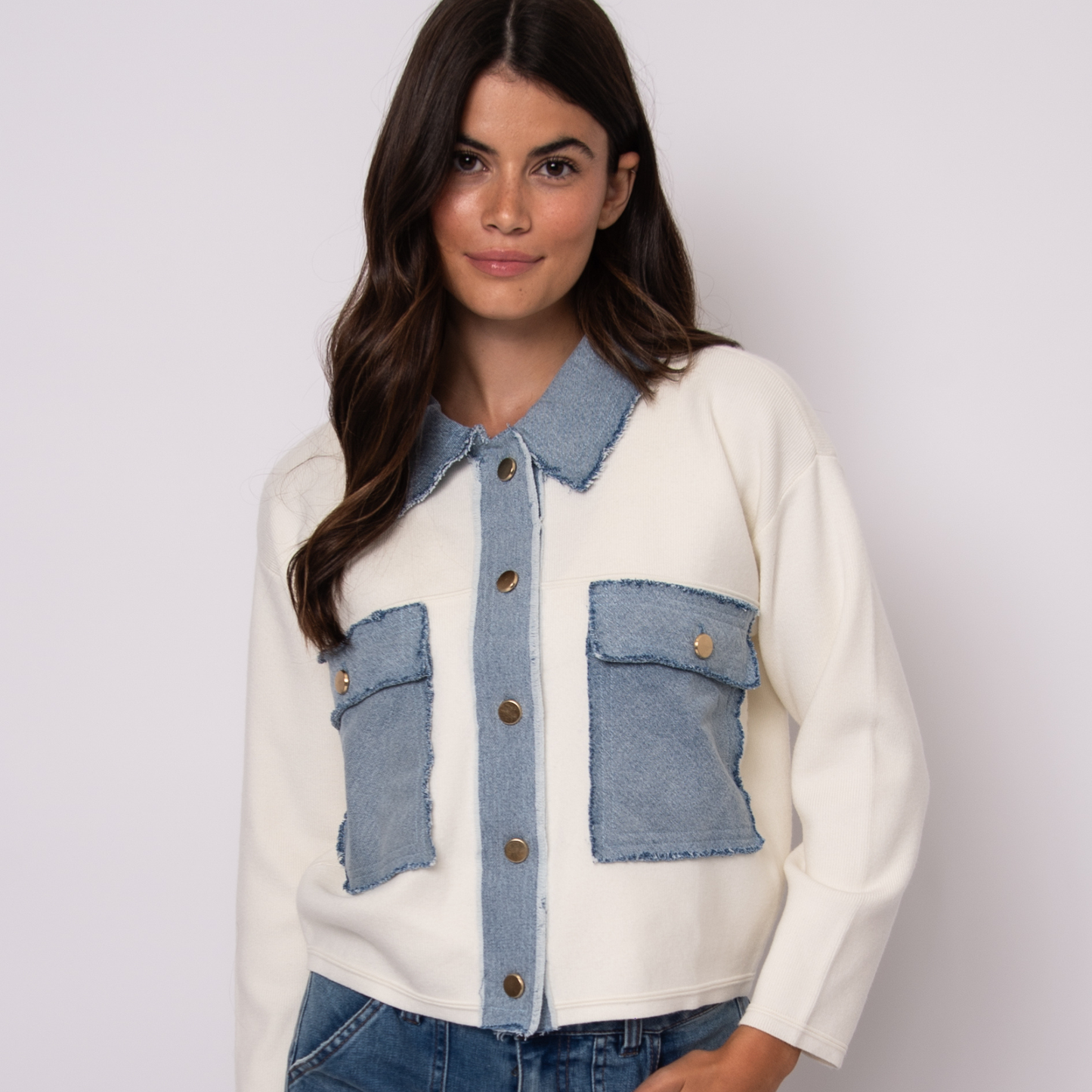 Avril Two-Tone Button-Up (Pre-Sale)