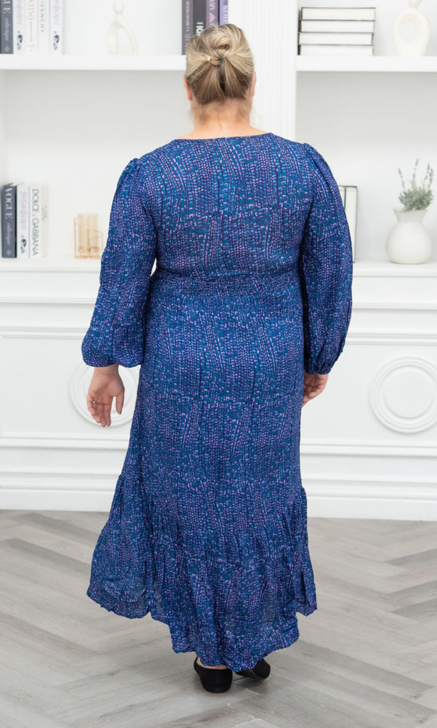 Indigo Mosaic Maxi Dress