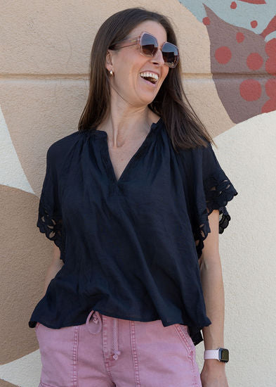 Whisper Lace V-Neck Blouse