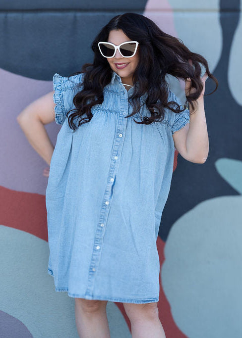 Prairie Denim Shirt Dress