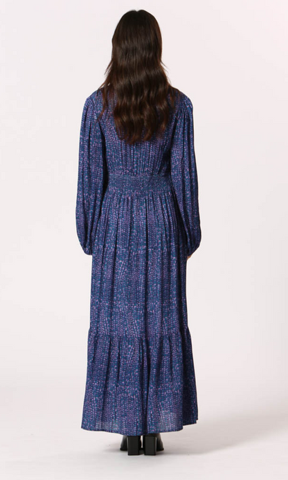 Indigo Mosaic Maxi Dress