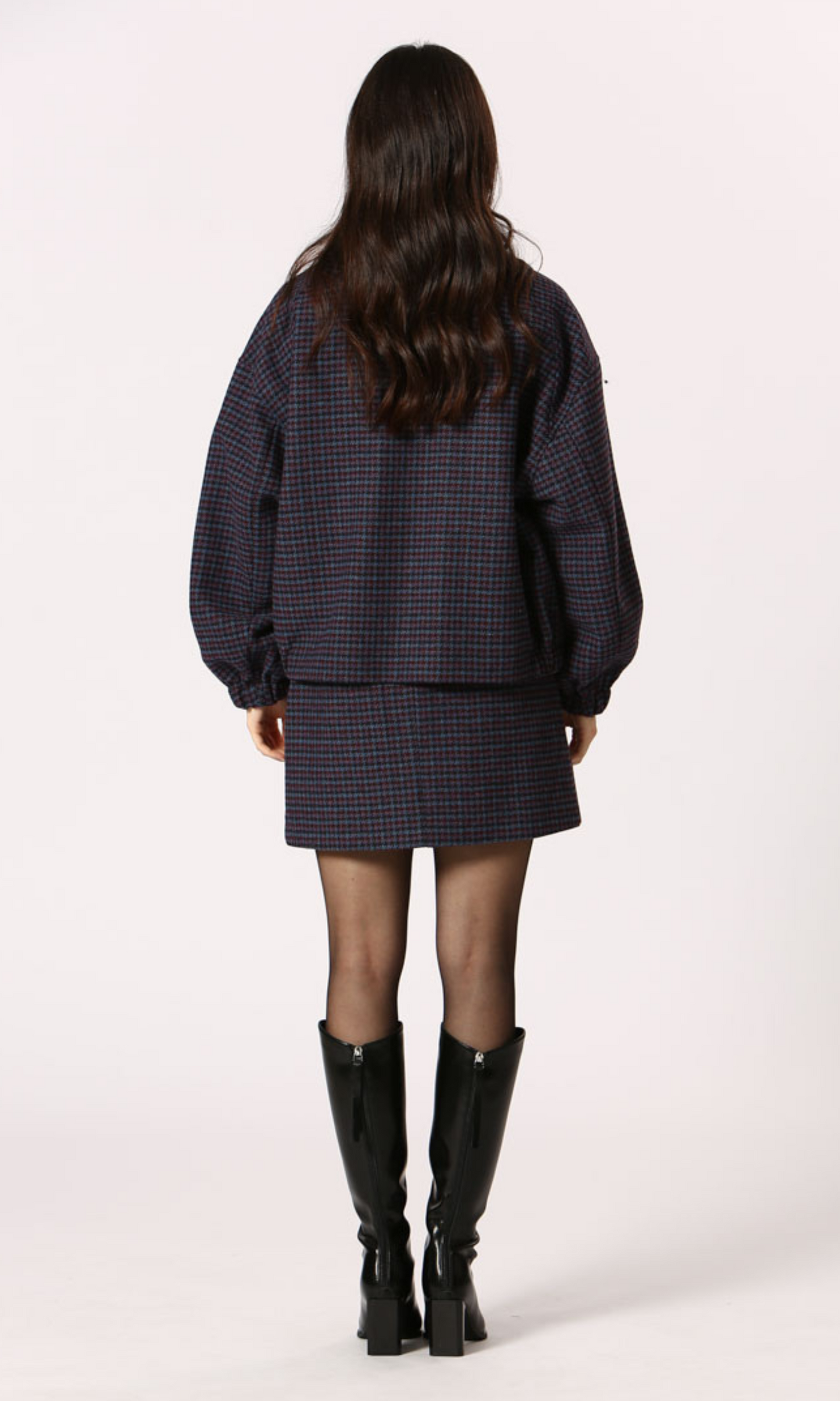 Houndstooth Zip Jacket