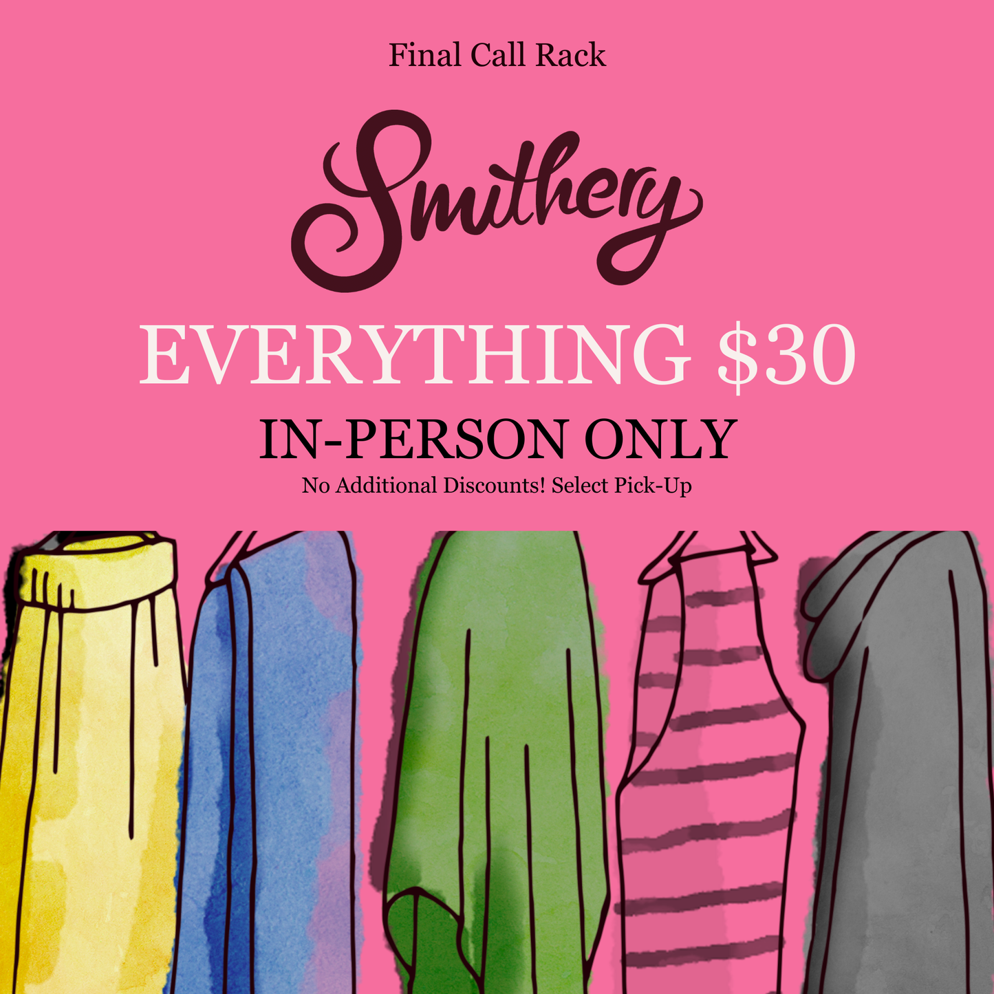 FINAL CALL RACK — Each piece is $30