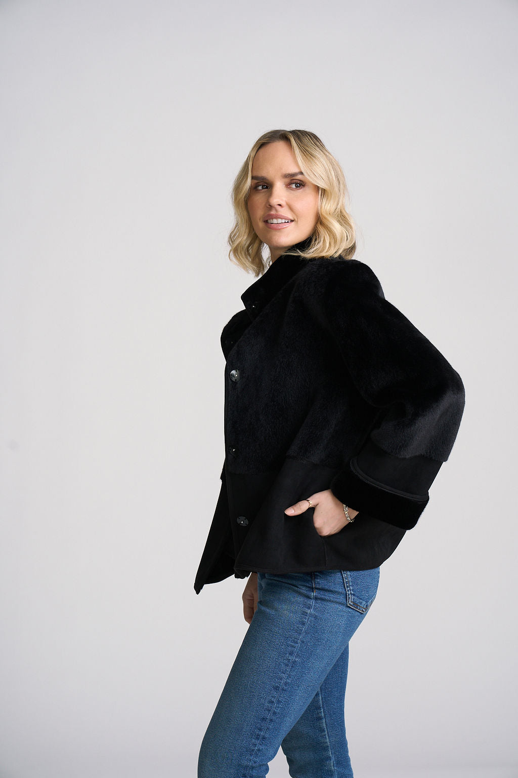 Teresya Faux Fur & Suede Jacket