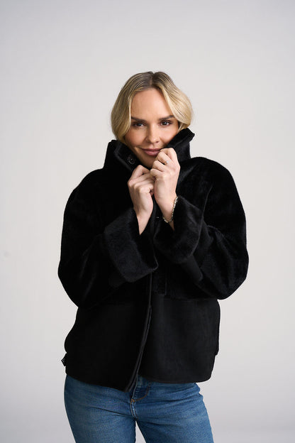 Teresya Faux Fur & Suede Jacket