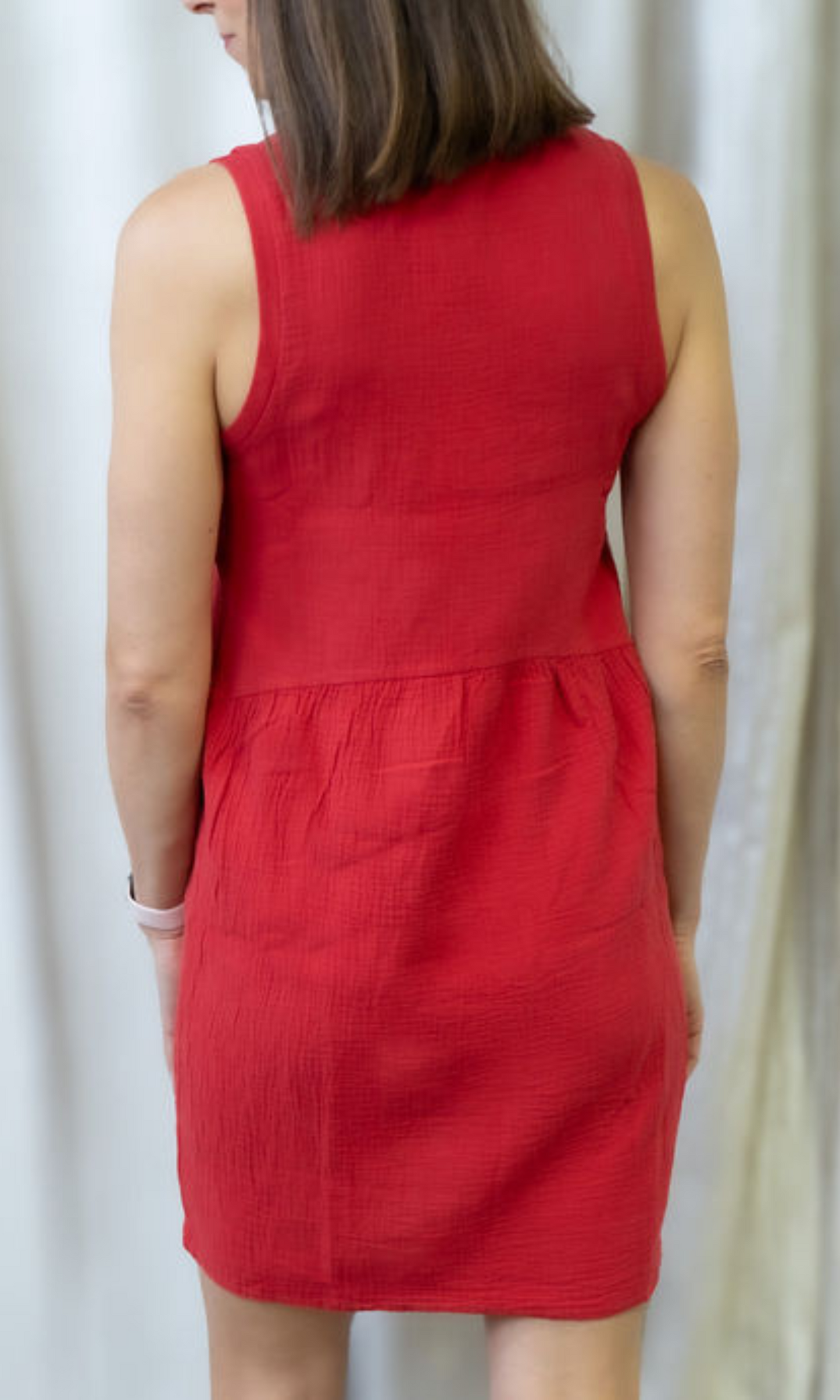 V-Neck High Low Dress